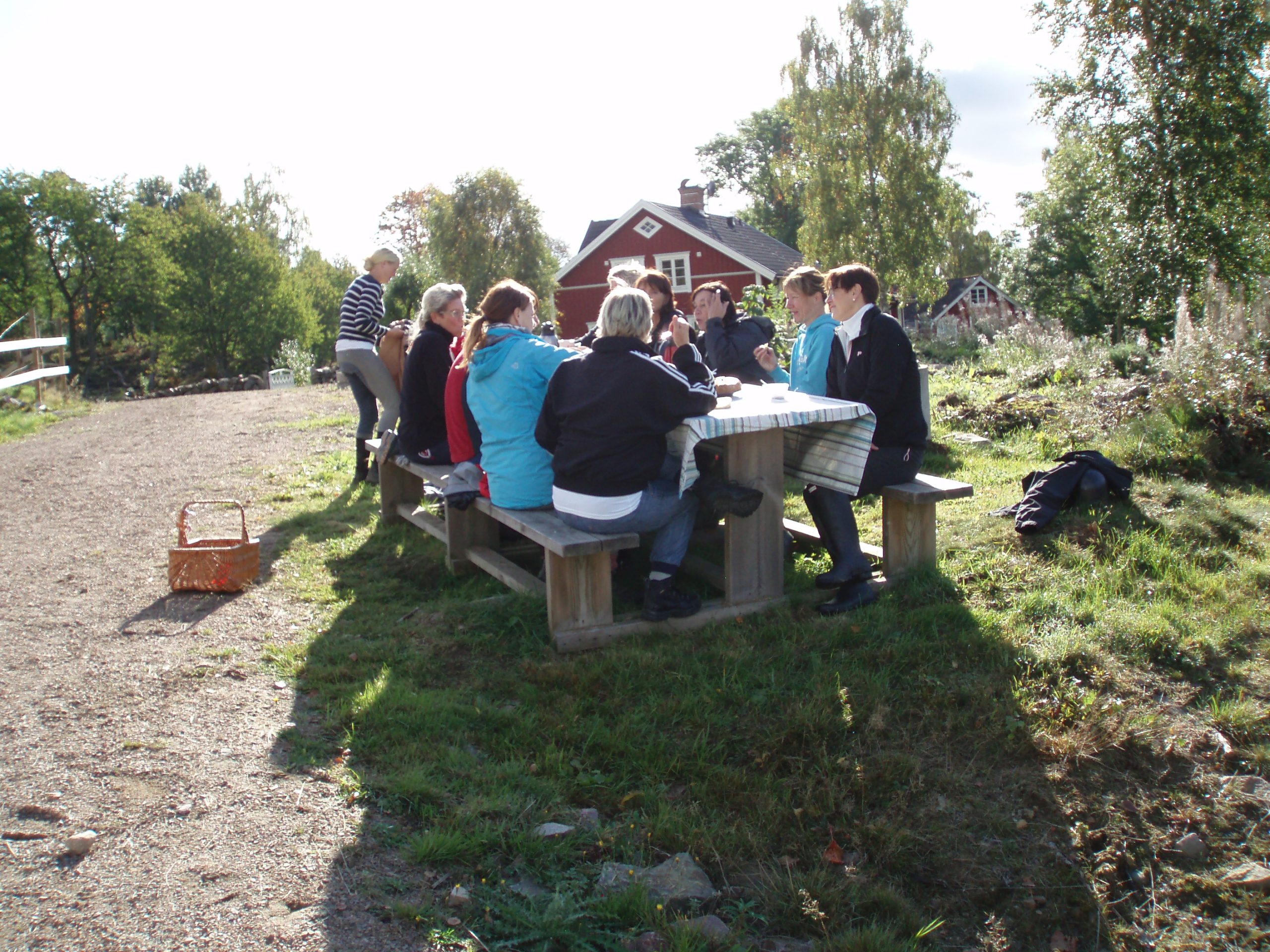 En fikastund på ridturen.